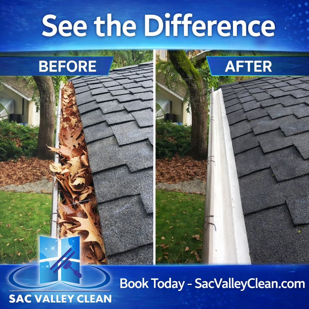 Gutter cleaning service results Sacramento