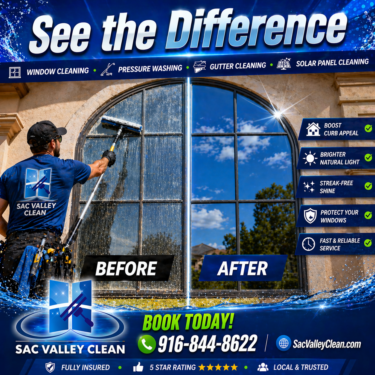 Sparkling clean windows by Sac Valley Clean