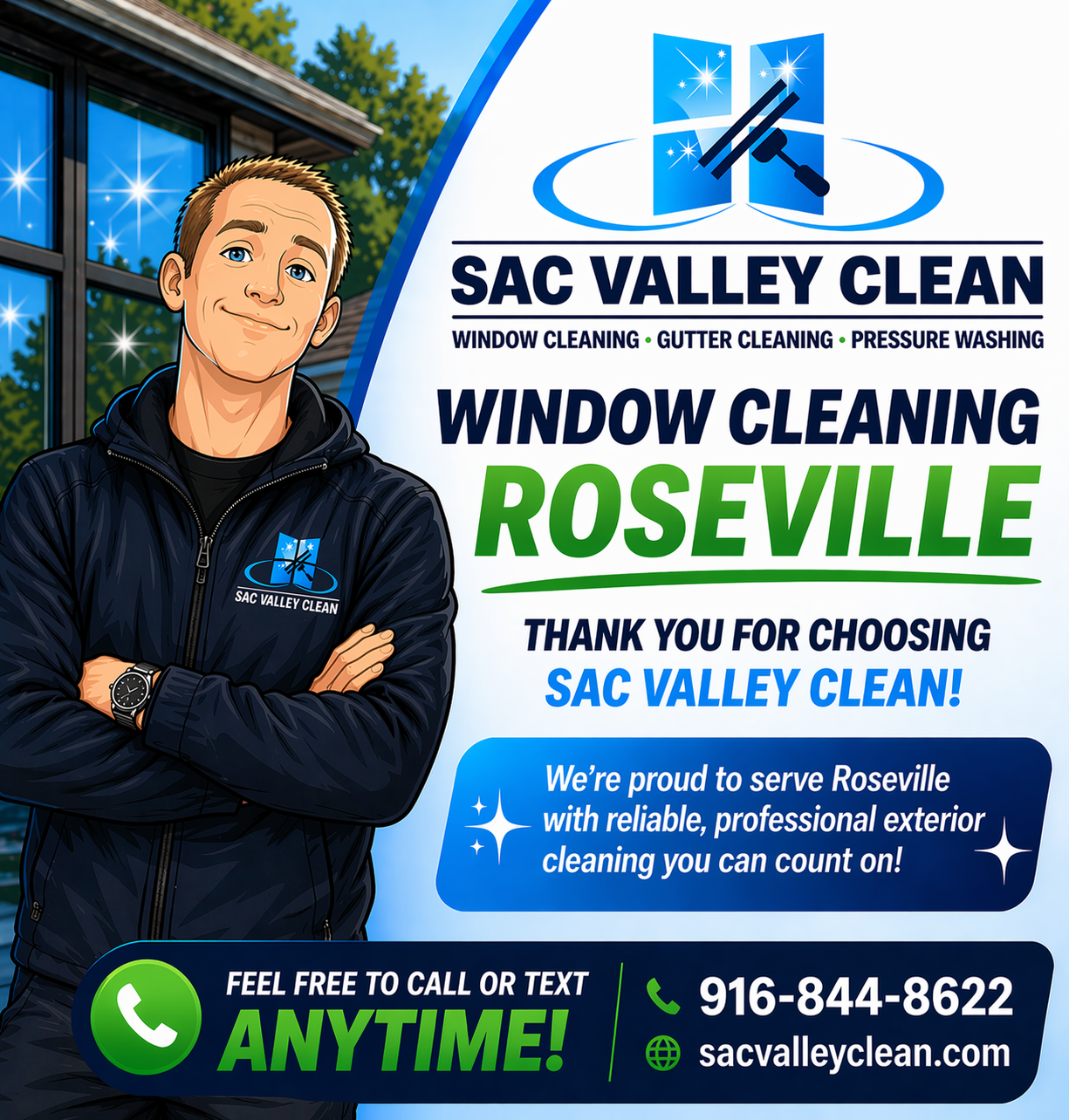 Professional window cleaning in Roseville CA