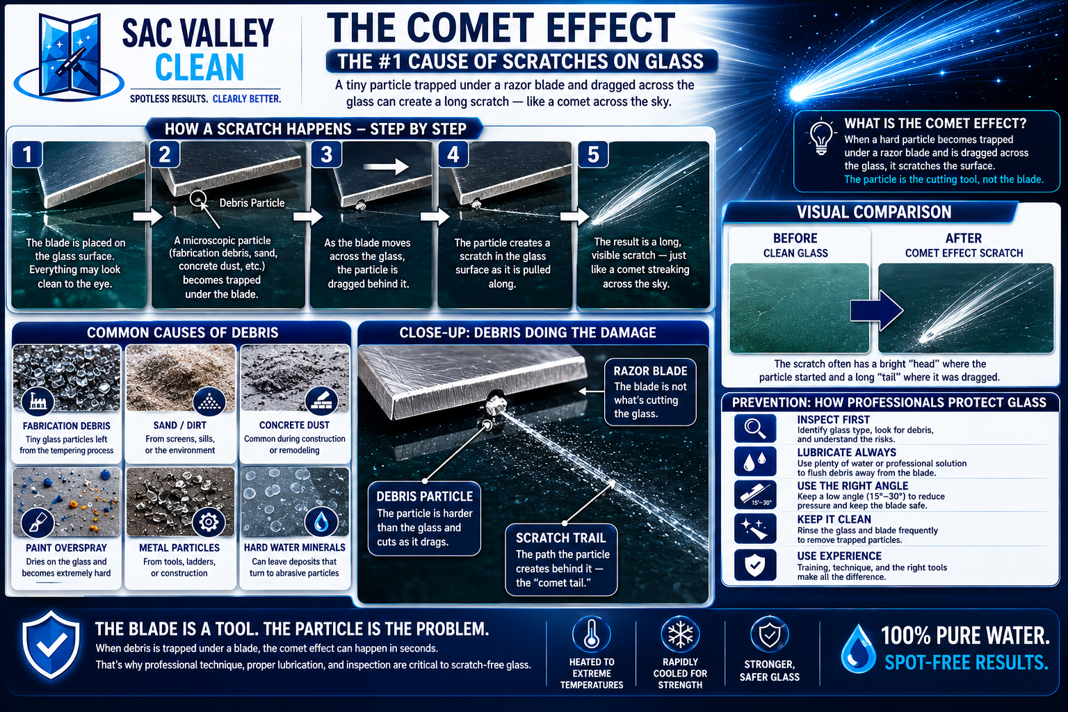 Why tempered glass is stronger surface compression and internal tension diagram